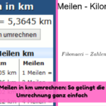 meilen in km