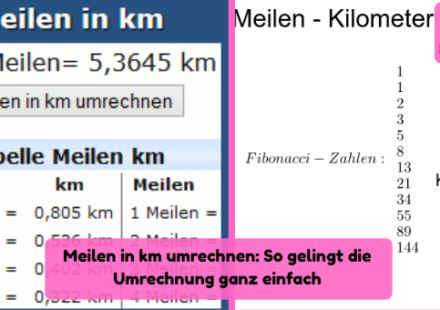 meilen in km
